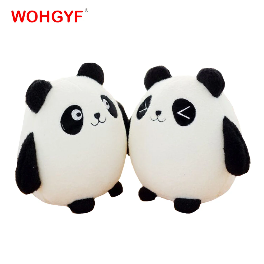 1pc 18cm Kawaii Fortune chat jouets en peluche peluche chat chanceux Panda avec sac en bambou animaux en peluche poupée jouets voiture décoration cadeaux