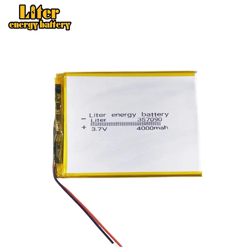 Полимерный литий-ионный аккумулятор 357090 3 7 v 4000mah может быть настроен оптом CE FCC ROHS