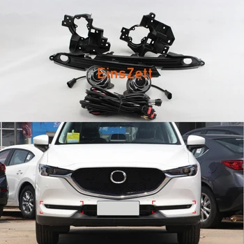 

1pack Car Fog Lamp Assembly For Mazda CX-5 2017 2018 Front Bumper Lamp LED Bulb Daytime Running Light with Wiring