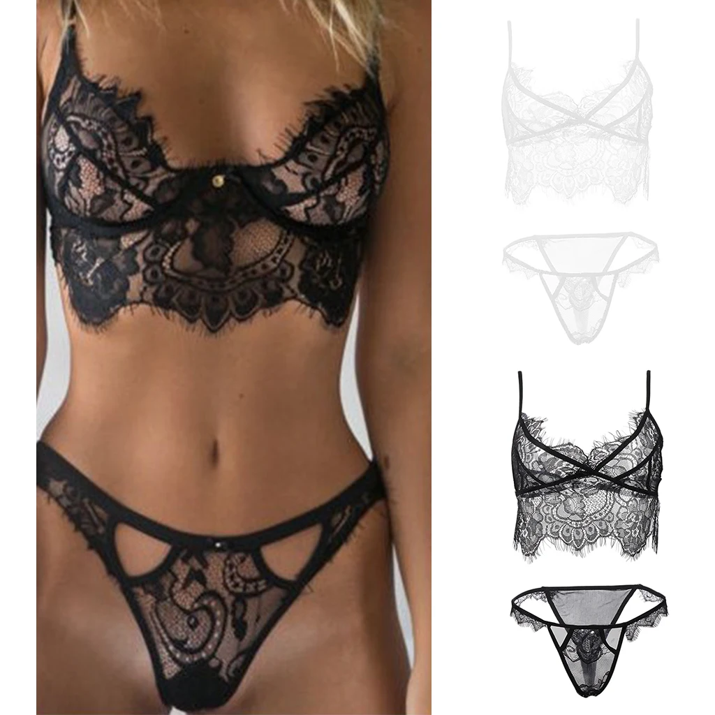 Sexy Lingerie Set for Women Floral Lace Babydoll Bodysuit Sexy Bra and Panty Lingerie Sets Sleepwear Nightwear Size M to 3XL