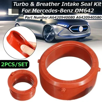 

2pcs Car Accessories Turbo Intake Seal Ring & Engine Breather Seal For Mercedes-Benz OM642 A6420940080 A6420940580