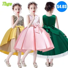 Г. Платье для девочек; газовое платье в европейском и американском стиле на свадьбу; элегантное платье с цветочным рисунком; детское платье с бантом; детское платье