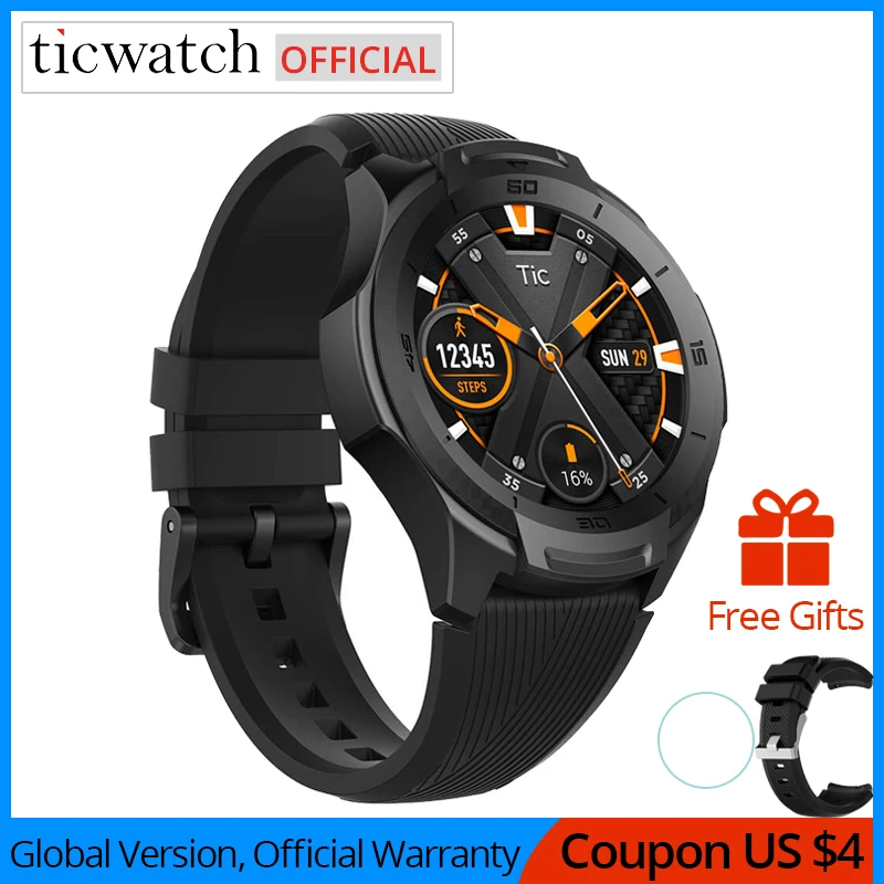  Ticwatch S2 Smart Watch Android Wear Bluetooth GPS Watch Waterproof 5 ATM 24hr Heart-rate Monitor P - 33023053459