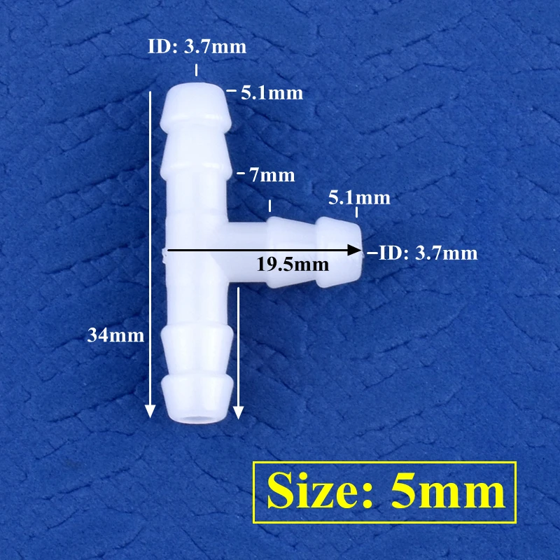 Versatile White PE Tee Connector for Aquarium and Garden Irrigation Systems