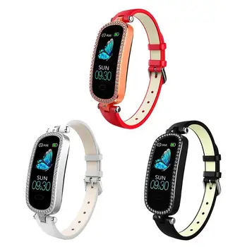 

IP68 I9 0.96 inch Screen Women Smart Bracelet Fine Hot Bend Forming Glass Skin Band Heart Rate Blood Pressure Monitor