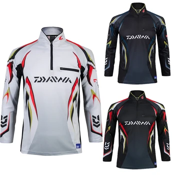 

2020 New DAIWA Fishing Clothing Men Clothes Breathable Sun UV Protection Warm Fishing Jersey Sportswear Suit DAWA Fishing Shirt