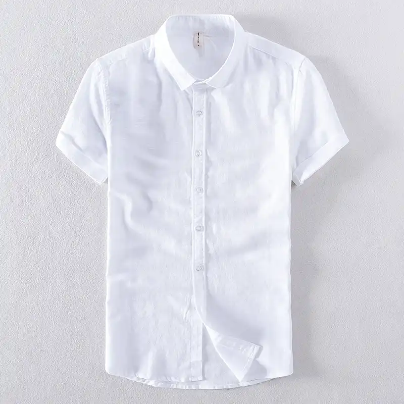 camisa blanca verano hombre