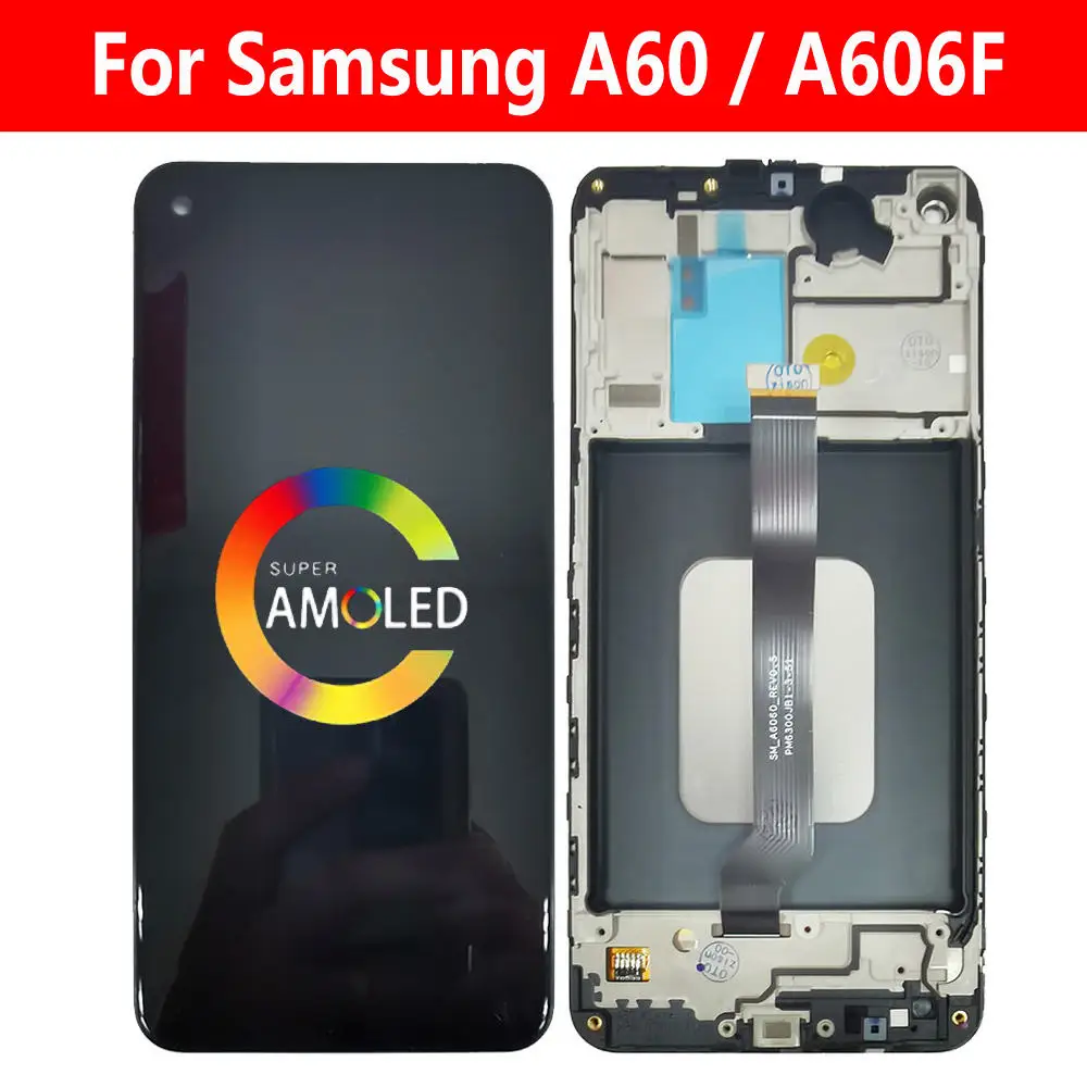 Для Samsung Galaxy A60 LCD 2019 A606 ЖК-дисплей с рамкой SM-A606F/DS A606Y LCD A606F сенсорный экран дигитайзер в сборе