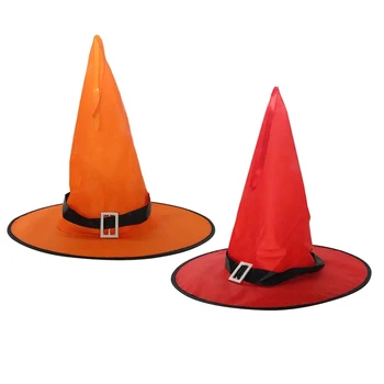 

Halloween Hanging Glowing Witch Hats Colourful Outdoor LED Light Up Props Decorations Waterproof Wearable