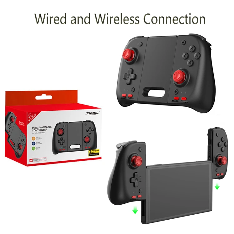 Wireless Controller for Nintendo Switch  OLED Programmable Joycon Wired Gamepad with Wake-up Turbo Motion Six-axis Accessories