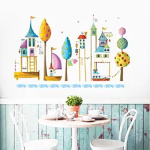 Fan xi JM7350 Wholesale Combination Stickers Living Room Bedroom Wall Stickers Creative Cute KID'S Playground Wall Painting