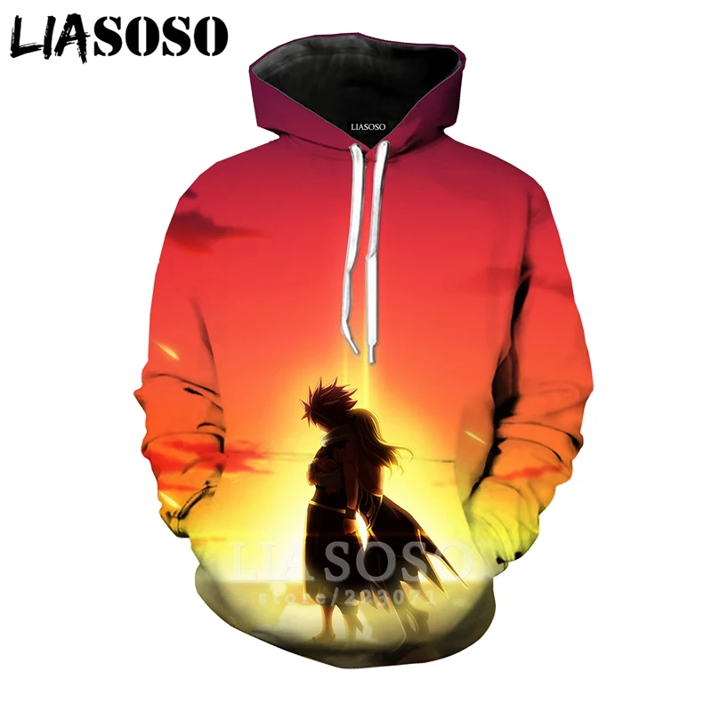 LIASOSO, сказочный хвост, толстовки для мужчин и женщин, Эрза Скарлет, 3D принт, аниме, толстовка с длинным рукавом, хип-хоп, уличный Топ, пуловер с круглым вырезом, A323 - Цвет: 13
