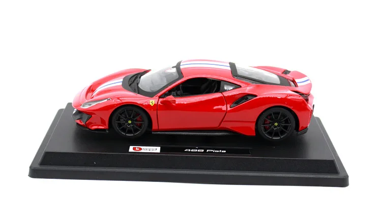 Burago 1:24 модель модели автомобиля из искусственного сплава для Ferrari 488 pista литой под давлением спортивный автомобиль модельные игрушки, коллекционные для мужчин детей Gfit