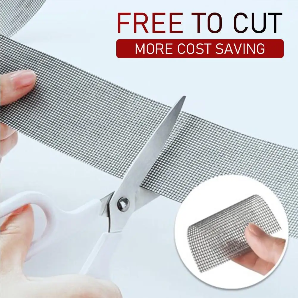 Window Door Mesh Screen Repair Patch Screen Net Patch Sticker Household Black 2m