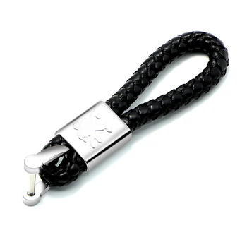 

1pc fashion Car Badge Keychain Key Chain Keyring Weaving for Peugeots 107 108 206 207 308 307 508 2008 3008 style car Styling