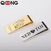 Custom Lettering Couple Money Clip Wallet Slim Pocket Cash ID Credit Card Money Holder Stainless Steel Brass Bill Clip Clamp 1