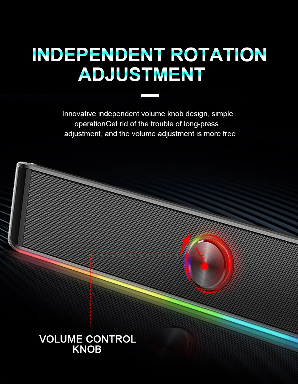 Redragon GS560 Adiemus RGB 2.0ch Speaker with Dynamic Lighting Bar