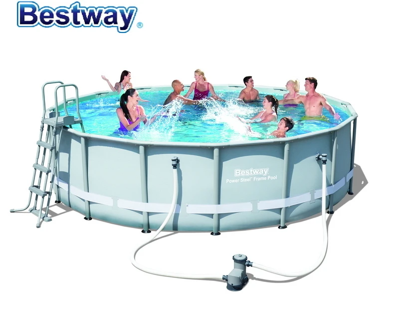 56451 год Bestway 488*122 см мощность встроенный фильтр лестница крышка и диспенсер 16 'x