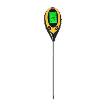 

Four In One Soil Tester Electronic Soil Detector Soil Light Tester Meter Humidity And Temperature Count Ph Display E4I8