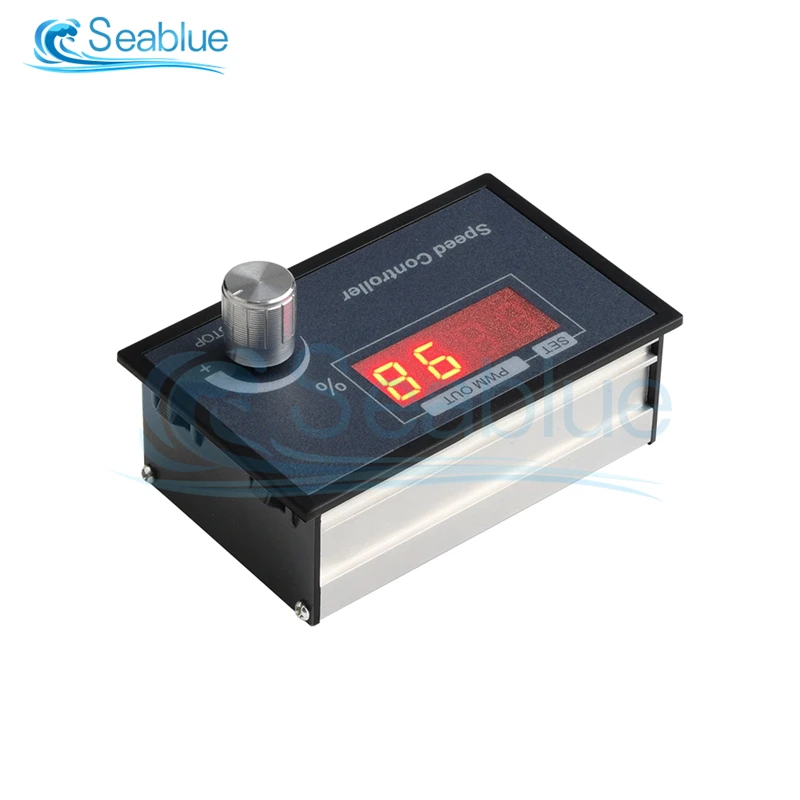 DC 6-60V 20A Max DC Motor Controller PWM Adjustable Speed Digital Display Encoder Duty Ratio Frequency 6V 12V 24V 36V 48V