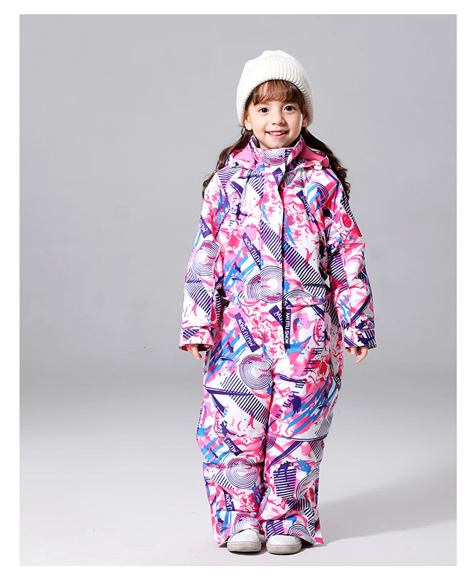 Upgraded Kids Winter Ski Jumpsuits Girls Skiing Suit Waterproof Windproof Outdoor Camping Snowboarding Thermal Jacket Pants Sets