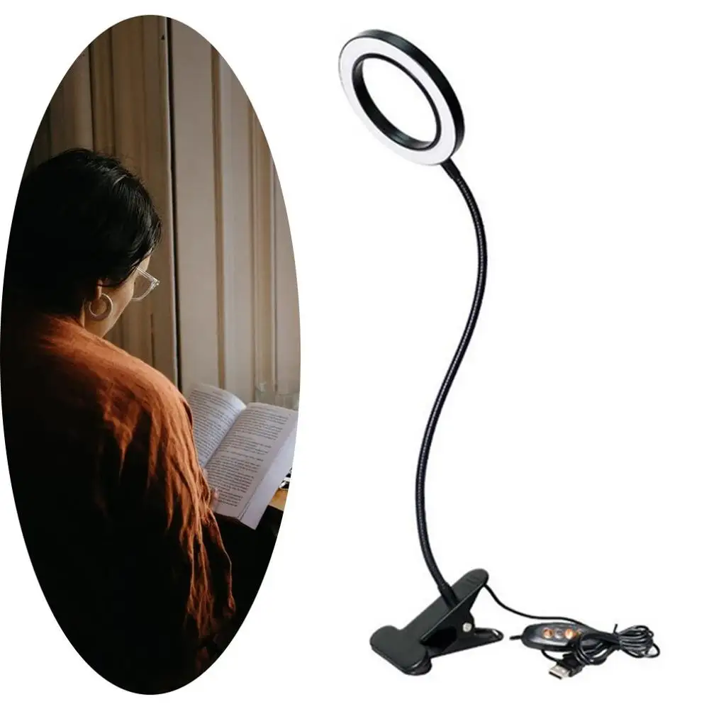 

Standard Warm Light Four-Speed Adjustable Usb Universal Hose Clamp Lamp Dimmable Color Temperature Eye Protection