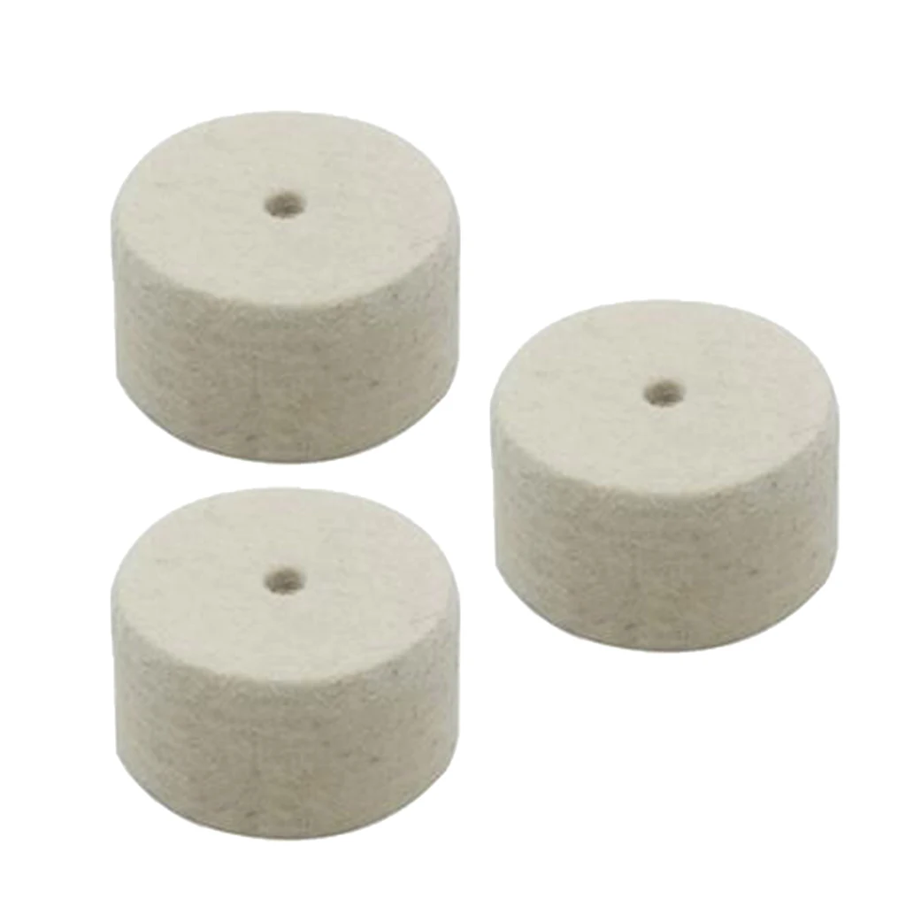 Pack of 3 Wool Drum Set Pedal Beater Hammer Head Felt Pads 1.92 x 1.18 x 0.23inch for Drum-player