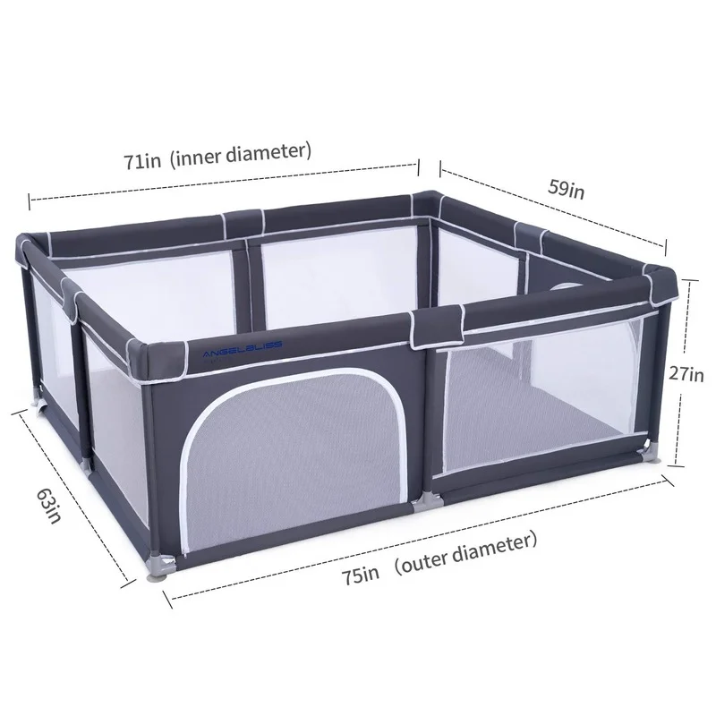 Baby Toddler Playpens Indoor and Outdoor Children's Activity Centers with Non-slip Bases Rugged and Breathable Mesh