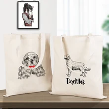 Серия животных хозяйственная сумка картина сумка Холщовая Сумка моющаяся Повседневная многоразовая эко-сумка