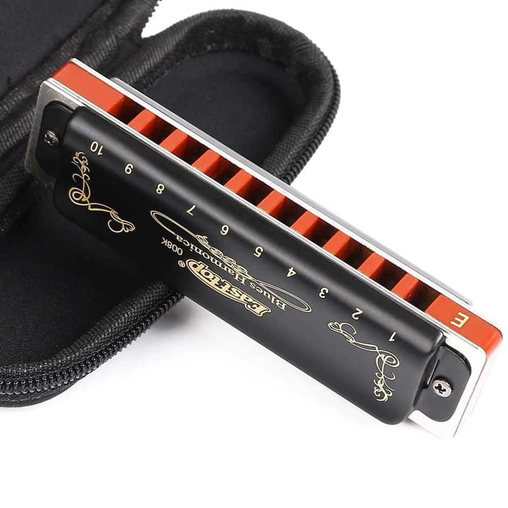 US $19.75 Easttop Diatonic Harmonica 10 Holes Blues Harp Mouth Organ Musical Instruments Key of C Musical Instruments Black Blue T008K