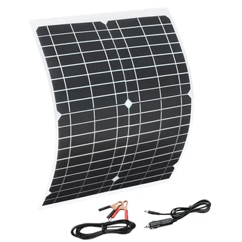 

Flexible Solar Panel 20W Panels Solar Cells Cell Module DC for Car Yacht Light RV 12V Battery Boat 5V Outdoor Charger