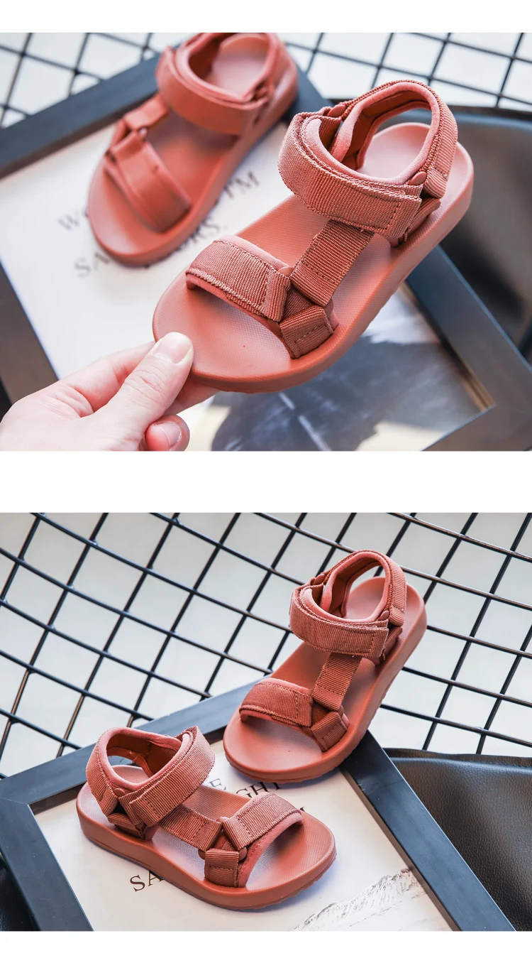 Kid Shoes Summer Style Children Sandals Girls Princess Breath Light  Shoes Kids Flat Sandals Baby Girls Roman Easy Hook Shoes
