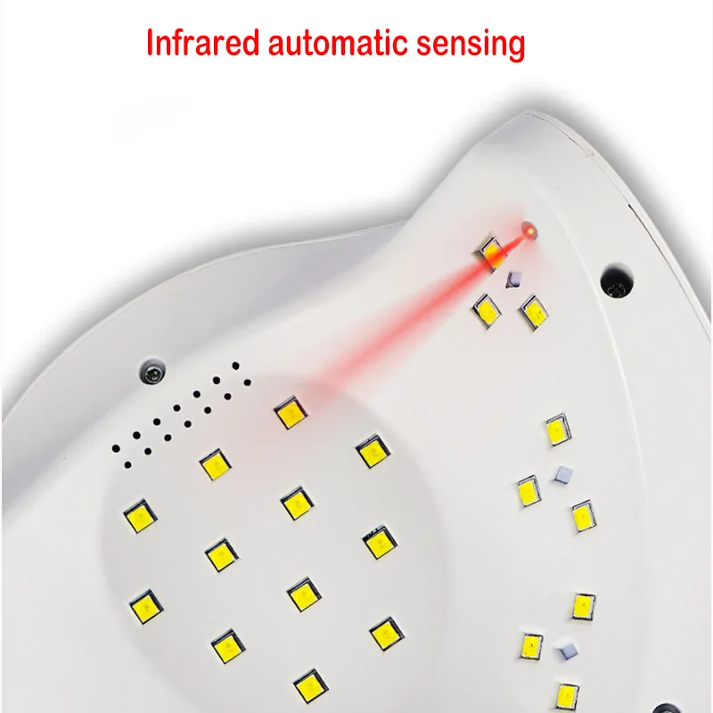 SUNX 48 Вт/54 Вт Сушилка для ногтей Светодиодная УФ-лампа для ногтей Гель-лак отверждаемая лампа с нижней 30 s/60 s/90 s таймер лампа для ЖК-дисплея для сушилки для ногтей