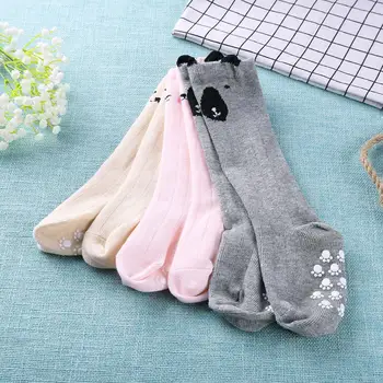 

Newborn Baby Socks Anti Slip Infant Leg Warmers Cartoon Animal Printed Boys Girls Sock Toddler Soft Cotton Feet Wear Knee High