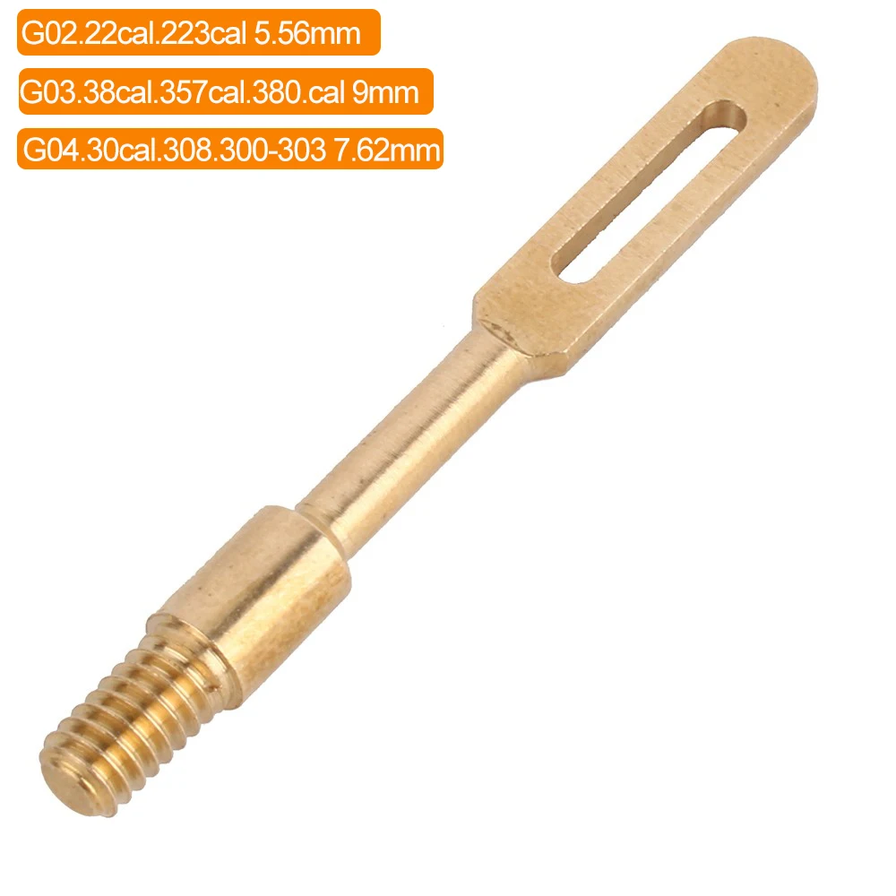 Tactical Solid Brass Slot Tips G02 G03 G04 Gun Clean Patch Puller Patch Holder Hunting