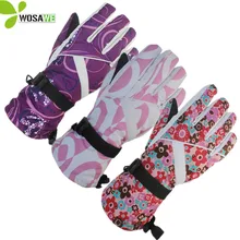 Ветрозащитные женские зимние лыжные перчатки с сенсорным экраном, термофлисовые перчатки для скейтборда, защита рук, теплые лыжные перчатки для сноуборда