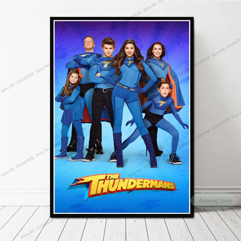 Quadro Poster Os Thundermans Com Moldura Natural