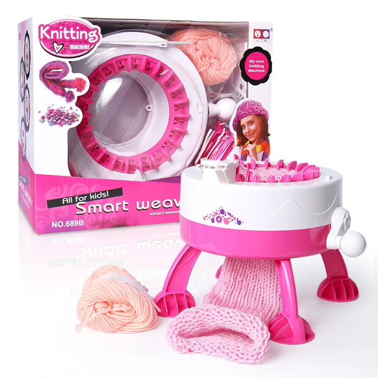  Children hand-cranked automatic DIY scarf hat rainbow knitting machine creative hand-knitted yarn g