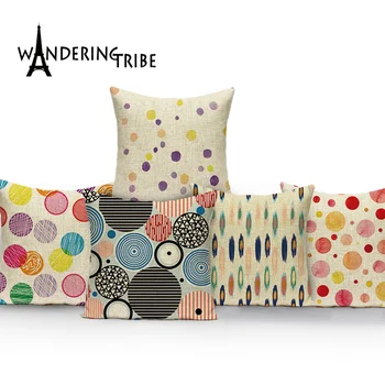 

Mandala Boho Print Cushion Cover Nordic Circle Decorative Pillowcase Pineapple Linen Home Accessories Sofa Pillowcase Almofadas