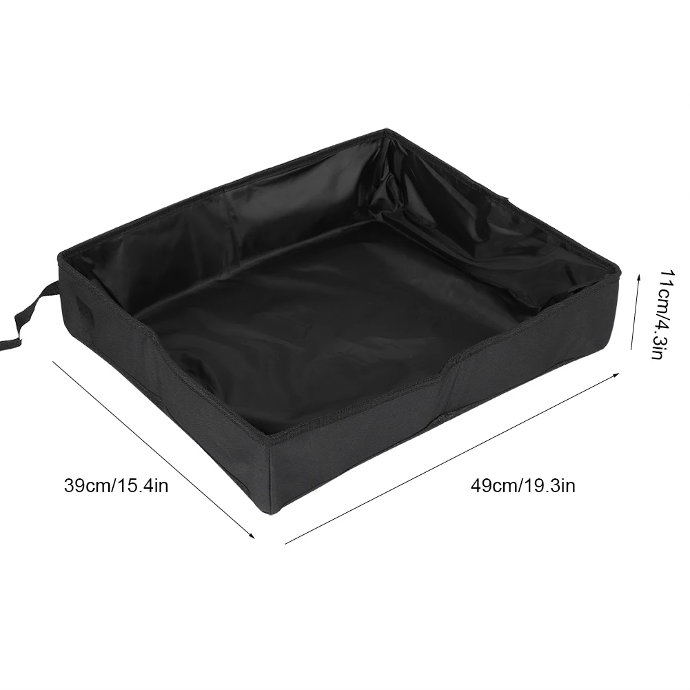 49*39*11cm Portable Waterproof polyester cloth Pet Cat Litter Box Mini Carrier Folding Travel Puppy Box Black Large Size 49*39*11cm Portable Waterproof polyester cloth Pet Cat Litter Box Mini Carrier Folding Travel Puppy Box Black Large Size