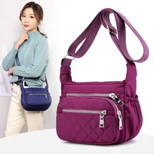 Модная повседневная сумка на плечо большого объема Женская легкая трендовая Водонепроницаемая нейлоновая сумка для кормления дорожная универсальная сумка на плечо