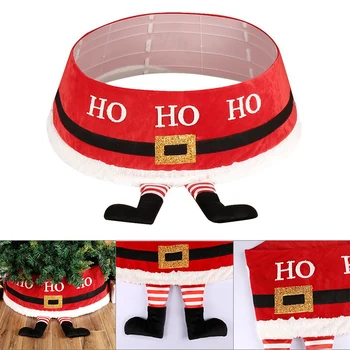 

Durable Fabric Reusable Cartoon Printed Christmas Tree Skirt Xmas Tree Decoration Home UD88