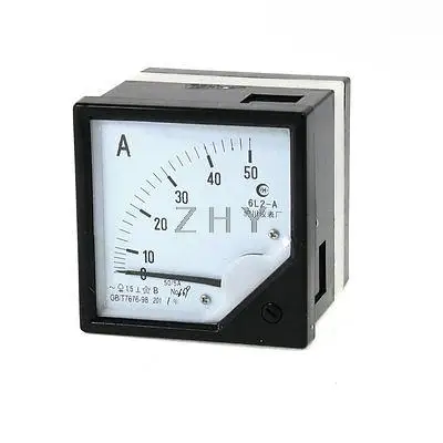 Пластиковый корпус AC 0-50A диапазон аналоговый измеритель в панель Amperemeter 6L2-A