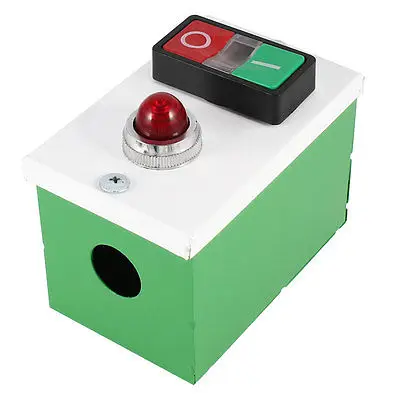 

600V 10A Yellow LED Indication Momentary Push Button Switch + Red Light Station