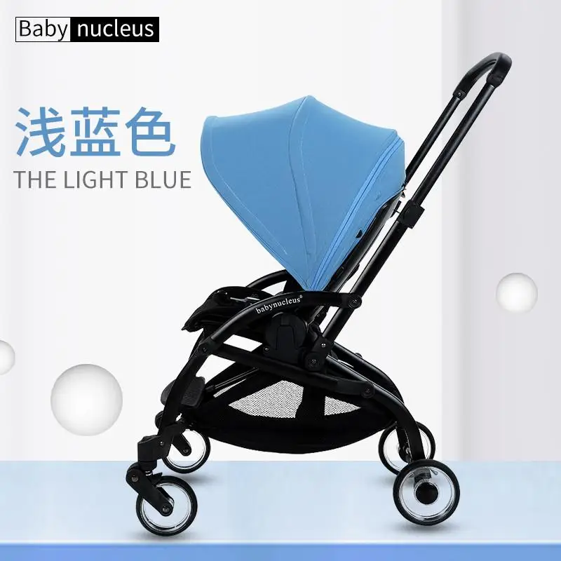 Ультра-светильник для детских колясок, можно усадить, уложить, сложить одной кнопкой, портативный, вес под светильник, двусторонняя коляска, двойной удар - Цвет: blue