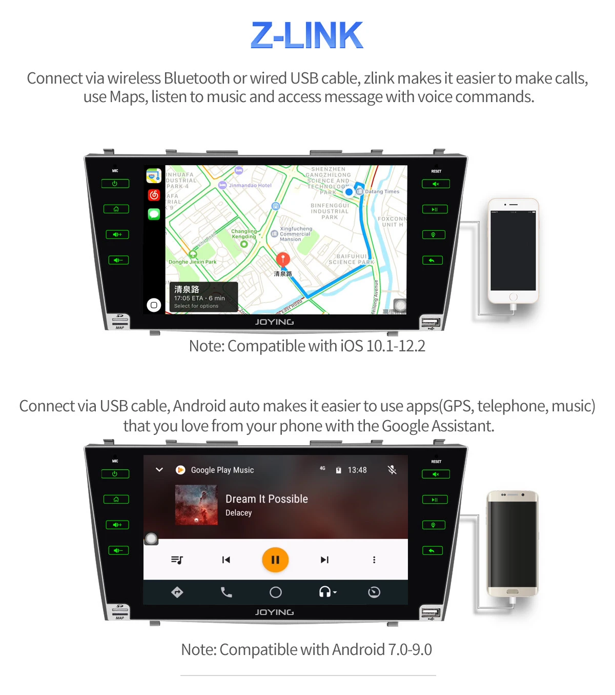 Clearance JOYING 4GB RAM 8 Core 9inch Android 8.1 Car radio with carplay Stereo Head Unit for Toyota Camry/Aurion 2007 2008 2009 2010 2011 5