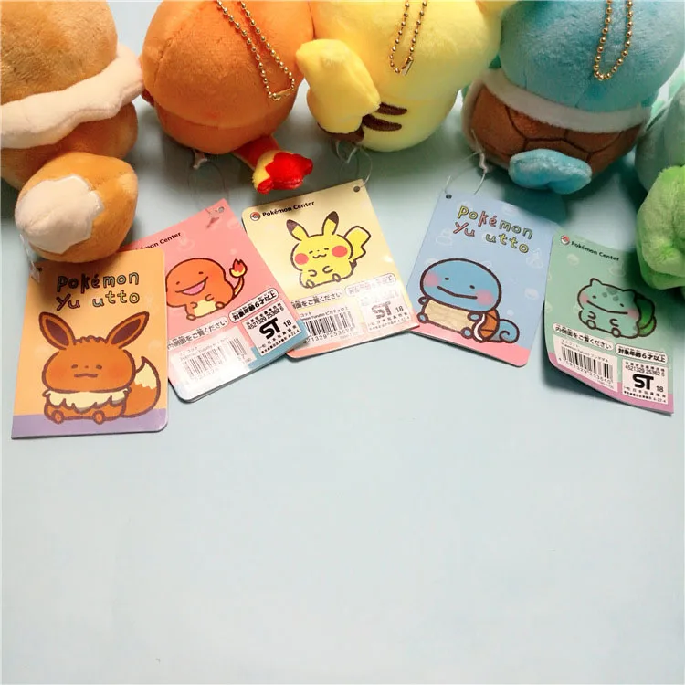TAKARA TOMY pokemon pikachu Charmander Bulbasaur Squirtle Eevee плюшевые игрушки для детей около 10 см