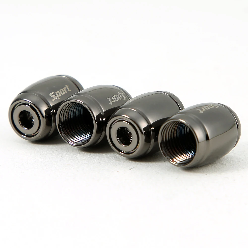 DSYCAR 1Set Fashion Zinc Alloy Anti-theft Sport Car Tire Valve Caps Wheel Tires Tire Stem Air Cap Airtight Cover for Car Styling