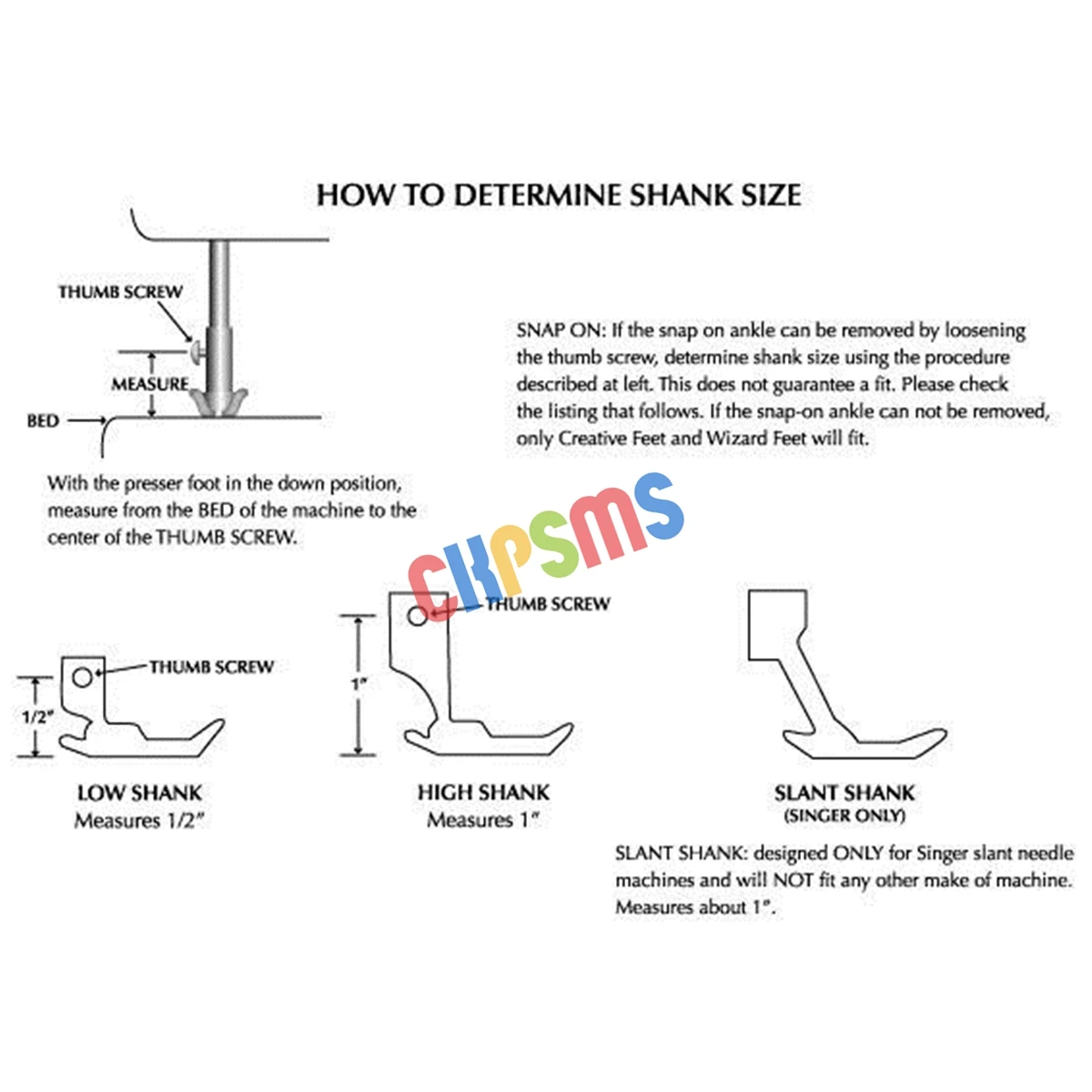 Bias Tape Slant Shank Binding Foot #6289