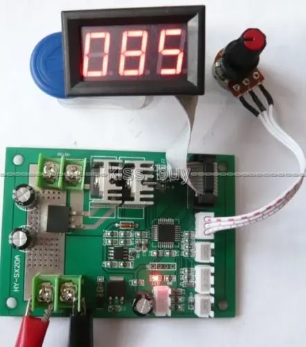 500W 20A DC Brush Motor governor PWM Speed Controller with led Digital Display Governor Driver 12V-24V short circuit protection |